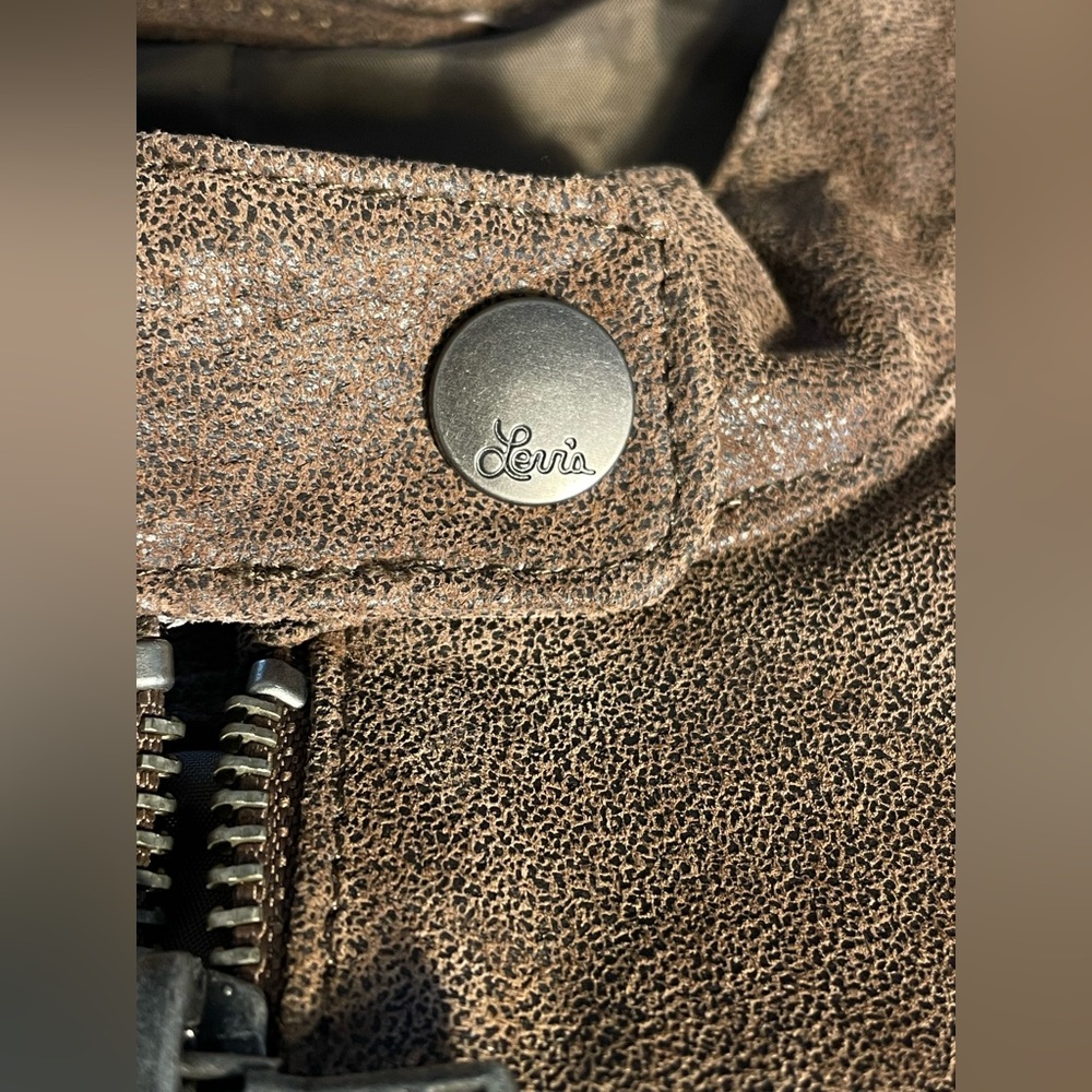 Levi’s Genuine Leather Brown Biker/Mojo Jacket - Picture 11 of 12